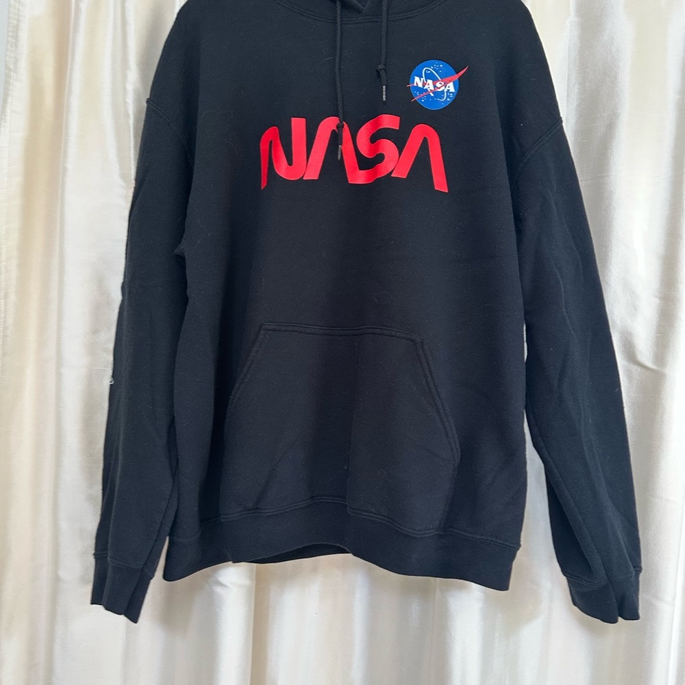 NASA Black Hoodie.  Large.